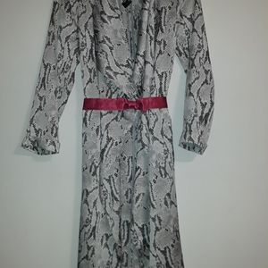 Snake Print Trench Coat